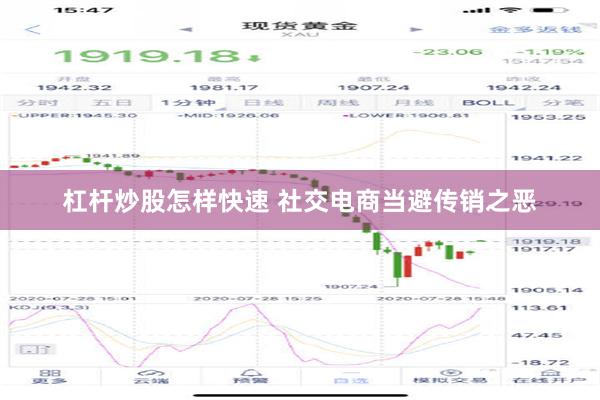 杠杆炒股怎样快速 社交电商当避传销之恶