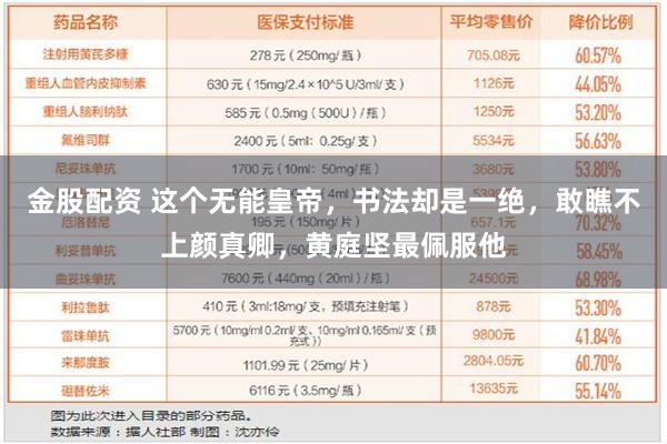 金股配资 这个无能皇帝，书法却是一绝，敢瞧不上颜真卿，黄庭坚最佩服他